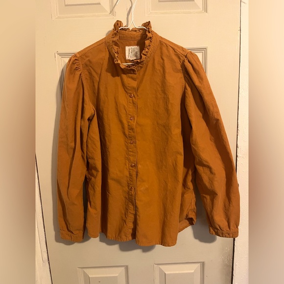 A Shirt Thing. Women's Orange Blouse - Picture 1 of 3